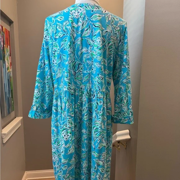 Lilly Pulitzer Loran Swing Dress. Turquoise Oasis. Size XL. - Picture 5 of 11